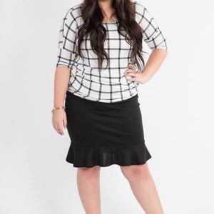 agnes and dora black pencil skirt